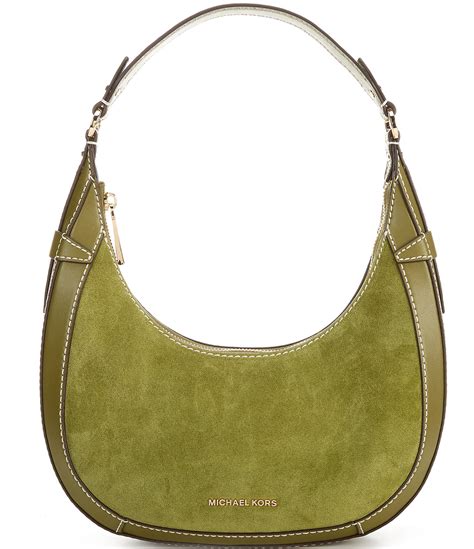 michael kors pressley suede bag|Preston Small Suede Crescent Shoulder Bag.